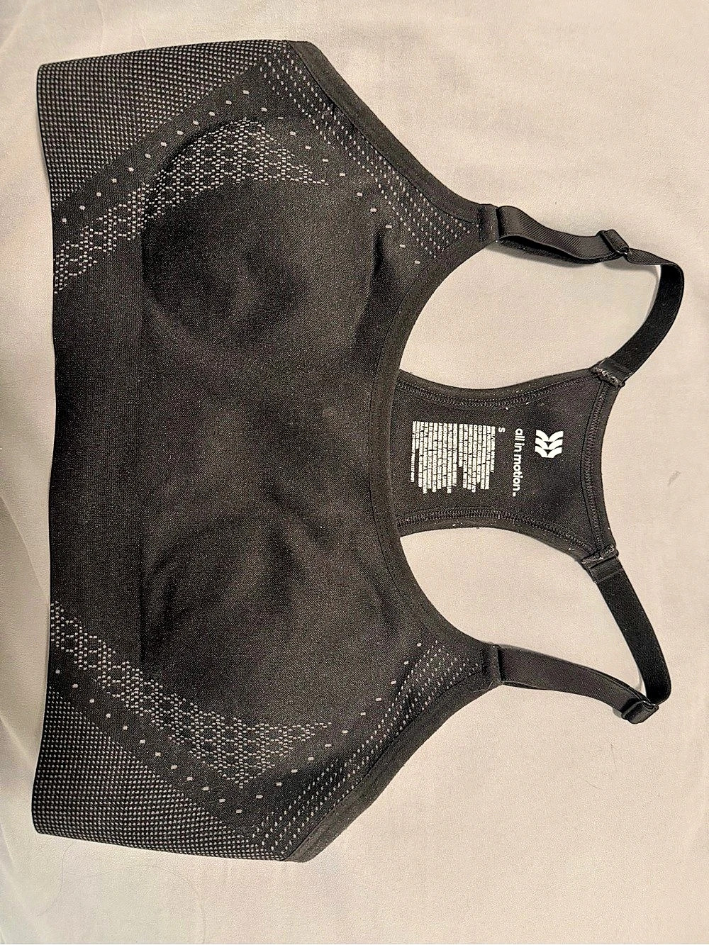 All in Motion Black Sports Bra